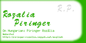 rozalia piringer business card